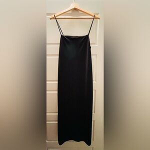 NWT ZARA Black Sleeveless Minimalist Midi Dress